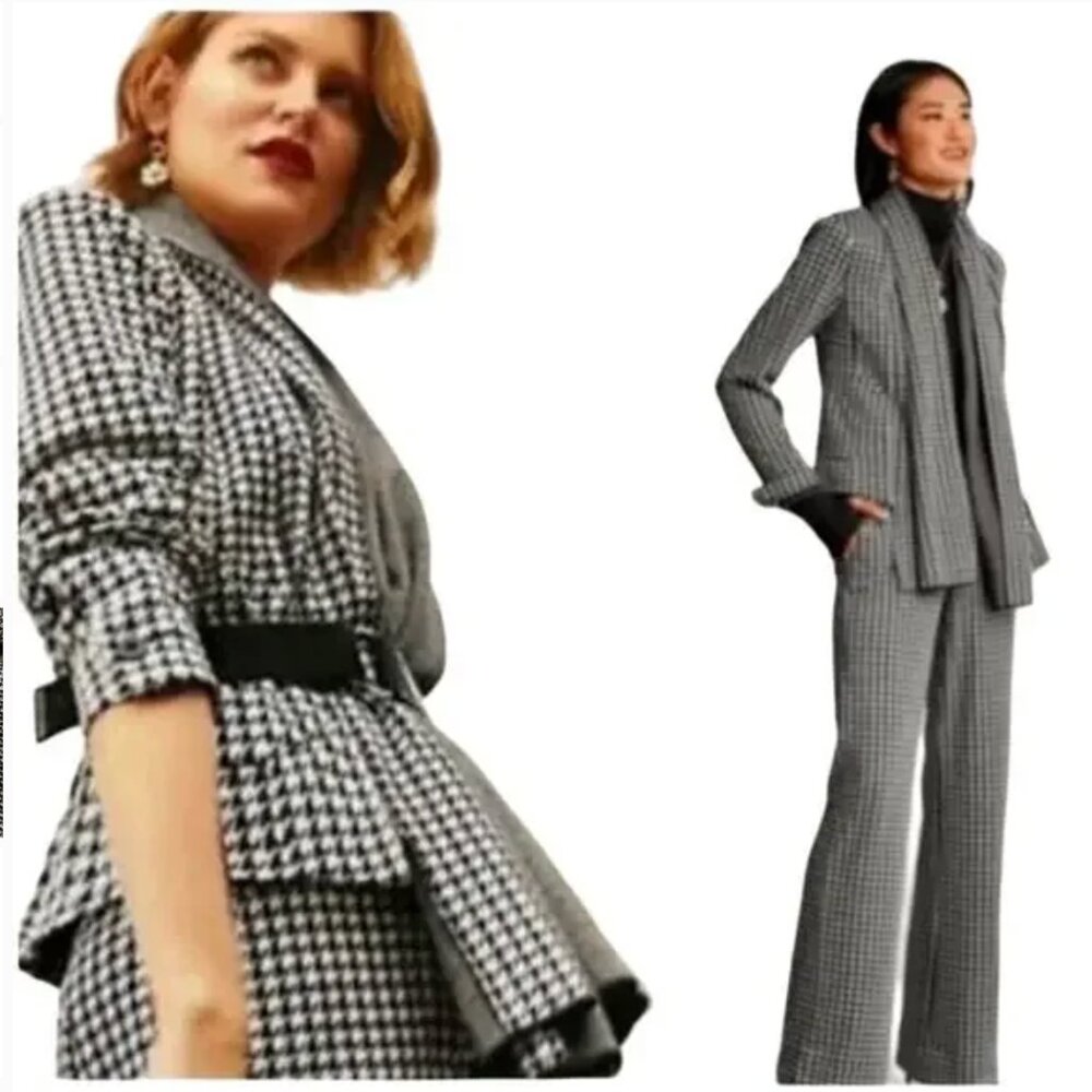 Cabi #3905 Houndstooth Shawl & Blazer // Jacket Size M w/shoulder pads